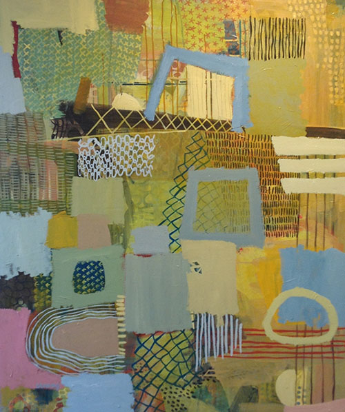 Mette Mailund Strong: Square Dance. Olie på lærred, 100x120